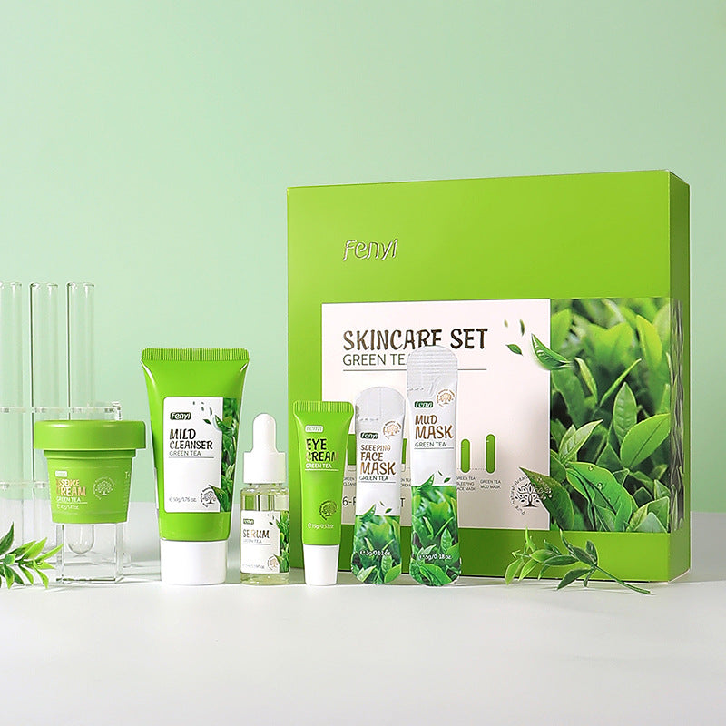 Green Tea 6-Piece Skincare Set by Colvyra, photo 1